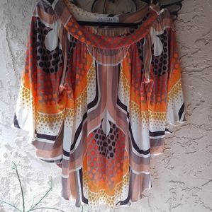 *RARE* Trina Turk Flutter Sleeve Blouse